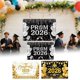 thumbnail image 2 of Cartel de graduación de poliéster negro con purpurina dorada, fácil de montar, para fondo fotográfico de fiestas de graduación y decoración de aniversarios, 2 of 6