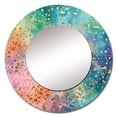 thumbnail image 2 of Designart "Rhythmic Waters in Green and Gold II" Modern Round Mirror Wall Décor Glam - Large Green Round Mirror - Round Mirror 23" x 23" Inch, 2 of 5