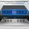 thumbnail image 5 of Nipus 24 Inch Double Drawer Beverage Refrigerator,180 Cans,Wine Beer Cooler Under Counter,2 Grid Organizer,for Indoor or Outdoor,Silver, 5 of 17