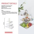 thumbnail image 2 of 2 Pcs Square 3-tier White Cupcake Stand Dessert Plates Stand, 2 of 5