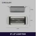 thumbnail image 2 of Circulon Nonstick Bakeware 9-Inch x 5-Inch Loaf Pan, Gray, 2 of 9