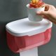 thumbnail image 5 of Injueey Caja de pañuelos impermeable portarrollos de papel montado en la pared caja de almacenamiento para inodoro estante transparente para Juegos de accesorios de baño rojo, 5 of 6