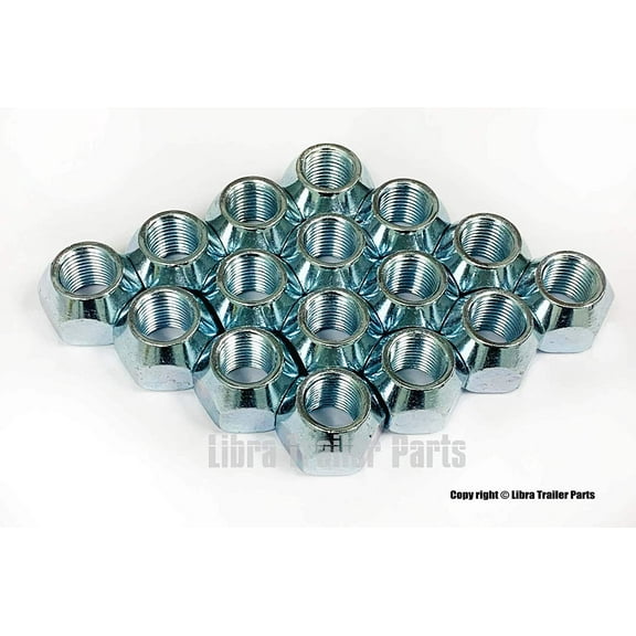 LIBRA Pack 16 Trailer RV 1/2"-20 Cone Wheel Nuts - 22034