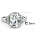 thumbnail image 2 of Womens Rings High polished (no plating) 316L Stainless Steel Ring with Cubic in Clear DA024, 2 of 5
