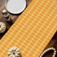thumbnail image 2 of Yellow Plaid Table Runner, Autumn Thanksgiving Kitchen Dining Table Decoration for Home Party Decor 13x90 Inches, 2 of 9