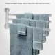 thumbnail image 2 of Toallero con Accesorios Base de aleación de Zinc Baño Colgador de Toallas montado en la Pared Estante abatible Giratorio, 2 of 4