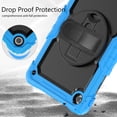 thumbnail image 7 of Case for Lenovo Tab M10 Plus 3rd Gen 10.6 Inch 2022 with Screen Protector, 360 Degree Rotating Kickstand Hand Strap Heavy Duty Shockproof Cover with Shoulder Strap, Sky Blue, 7 of 7