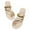 Yellow, variant on Anuirheih Flatform Sandals for Women, Toe Ring Beach Shoes Women Slip On Casual Summer Rhinestone Open Toe Sandals Two Ways To Wear(Gold）