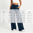 thumbnail image 3 of TEAJOPSUU Womens Wide Leg Jean Pants Casual Loose Elastic Drawstring Waist Palazzo Denim Pants with Pockets for Loungewear Everyday Going Out A-Dark Blue, 3 of 9
