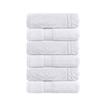 thumbnail image 3 of Superior Chevron 6-Piece Zero Twist Cotton Hand Towel Set, Plush and Ulta Soft Towels, White, 3 of 11