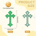 thumbnail image 2 of Uxcell Cross Iron on Patches, Embroidered Sew on Applique Repair Patch for Backpacks Clothing Shoes Hats DIY Green, 2 of 6