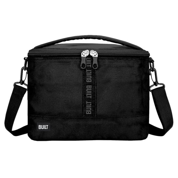 Built NY Twill Crossbody Lunch Bag - Black, Adult Lunch Bag, Black