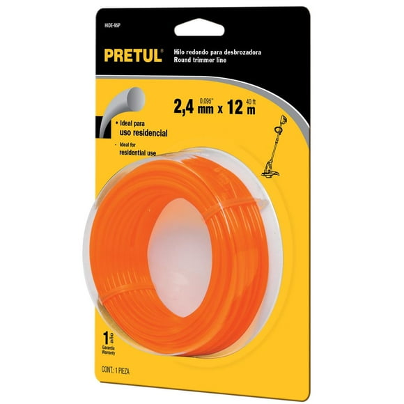 Hilo Redondo Para Desbrozadora 12 M 24 Mm Pretul Pretul HIDE-95P