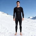 thumbnail image 2 of DHFJKG Mens Thermal Base Layer Ski Wear 2 Piece Set Breathable Quick-Dry Long Sleeve Shirt And Pants For Athletic Training Snow Sports Soft Outfit, 2 of 3