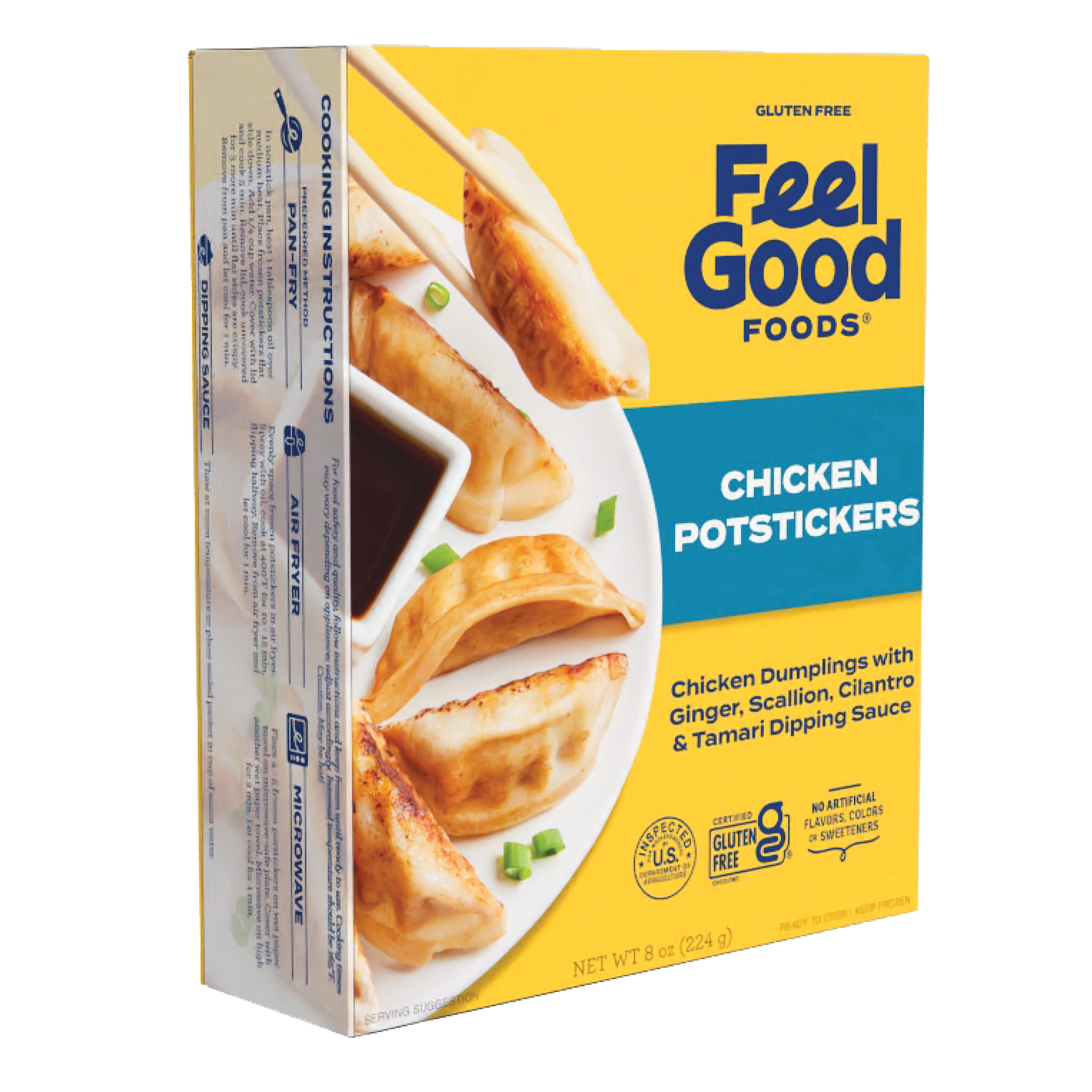 Feel Good Foods Gluten-Free Chicken Potstickers, 8oz