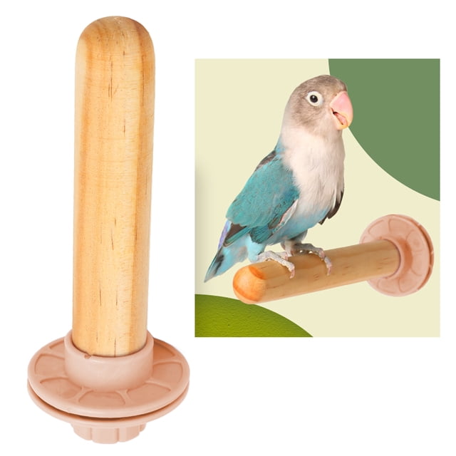 Wood Bird Perch Stand Bird Perch Stand Bird Cage Branch Perch Accessories For Parakeets Cockatiels Conures Macaws Finches