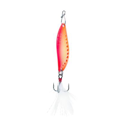 Clam Panfish Leech Flutter Spoon Glow Chart Wonderbread 1/32 oz #14 Treble Hook 