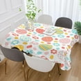 thumbnail image 5 of Coolnut Easter Day Eggs Pattern Tablecloth Rectangle Colorful Table Cloth Large Square Table Cover for Dining Kitchen Party 60"x90" Decor Gift, 5 of 7
