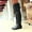 Black, variant on Miluxas Women's Knee-High Boots Comfortable Flat Low Heel Round Toe Stretchy Leather Slouch Boots