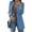 Blue, variant on Blazer Lapel All-match Open Front Stylish Women Suit for Daily Life