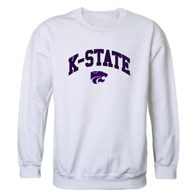 W Republic 541-127-WHT-04 Kansas State University Chandail en Molleton Ras du Cou pour Hommes Campus, Blanc - Extra Large