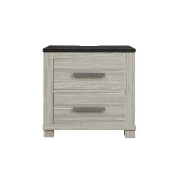 Ashley Brown Solid and Engineered Wood Nightstand with USB and Speaker