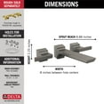 thumbnail image 2 of Delta Pivotal Two-Handle Wall Mount Bathroom Faucet Trim, Matte Black, 2 of 5