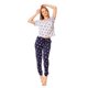 thumbnail image 1 of Pijama Pantalón Blusa Estampado Mujer Corazón Ligera Gris gris CH Incógnita 660033, 1 of 5