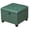 Dark Green With Black Wood Legs, variant on Modern Tufted Faux Leather Storage Ottoman with Wheels | 18.8" Square Rolling Footrest Stool & Vanity Seat for Living Room, Bedroom, Dorm | Hinged Lid, Black