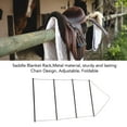 thumbnail image 4 of Estante de Manta de Silla, Bucle Colgante Superior Colgador de Silla de Colgilla Ahorrando 4 Capas Plegables Ajustables Para Puerta de Garaje de Granero, 4 of 7