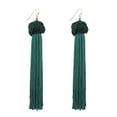 thumbnail image 2 of Anvazise Bohemian Women Woven Knot Long Tassel Dangle Hook Earrings Statement Jewelry Green, 2 of 13