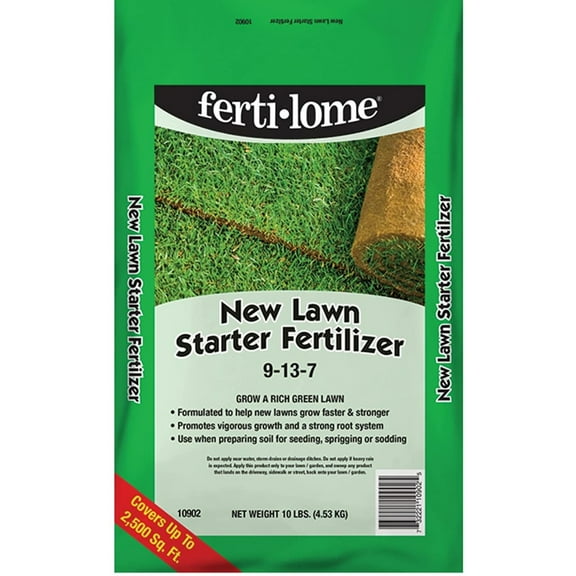 Fertilome New Lawn Starter Fertilizer 9-13-7 - Synthetic, Garden Use - 10 lb