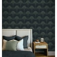 thumbnail image 5 of NextWall Midnight Blue & Juniper Deco Floral Peel and Stick Wallpaper, 5 of 8