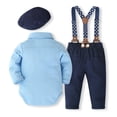 thumbnail image 2 of ETHAN 4pcs Baby Boys Suit,0 Months - 24 Months,Shirt & Pants & Hat & Bow Tie, 2 of 8