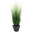 thumbnail image 2 of Faux PVC Grass in Square Zinc Planter Silver, 2 of 5