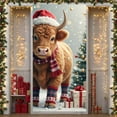 thumbnail image 6 of Christmas Banner Highland Cow Theme Xmas Backdrop Banner Holiday Party Decoration Banner Sign Photo Booth Prop for Holiday Indoor Outdoor Party Supplies, 6 of 9