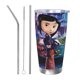 thumbnail image 1 of Vasos Coraline de 20 oz Vaso de acero inoxidable a granel con tapa Taza de café con aislamiento al vacío de doble pared Taza de 20 oz con revestimiento de polvo para bebidas frías y calientes, 1 of 7