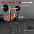 thumbnail image 4 of Soozier Adjustable Weight Bench with Rack – Black Steel Multi-Gym for Home Strength Training, Leg Extension & Preacher Curls – 61" L x 41.7" W, 4 of 7
