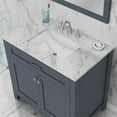 thumbnail image 6 of Alya Bath Norwalk 36" Solid Wood Vanity with Carrera Marble Top in Gray, 6 of 6