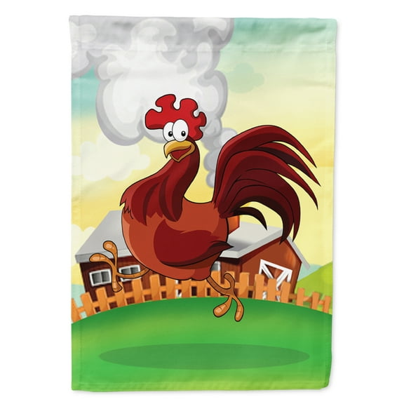 Carolines Treasures APH7630GF Rooster Chicken on the Run Flag Garden Size  Small multicolor