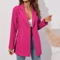thumbnail image 1 of LOVZFMLL Jackets for Women's Pure Color Fashion Lapel Button Long Sleeve Small Blazer Overcoat Tops, 1 of 7