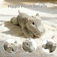 thumbnail image 2 of Realistic Hippo Stuffed Animal Plushies Lifelike Animal Plush Toys Simulation Animals Super Soft Stuffed Toy, 2 of 5