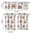 thumbnail image 6 of Pioneer Kitchen Curtains and Valance Set 36 Inch Tier Rose Spring Flower Blossom 3 Pieces Set Dining Room Small Curtain Drapes Cafe Curtains Valance for Home Decor Rod Pocket, 6 of 6