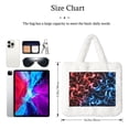 thumbnail image 3 of Honeii Red And Blue Lightning Print Fluffy Shoulder Bag Plush Bags Women Ladies Tote Bag Fluffy Furry Purse Handbag for Autumn and Winter, 3 of 7