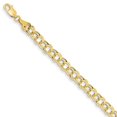 thumbnail image 3 of 14K Yellow Gold Hollow Double Link Charm Bracelet, 3 of 3