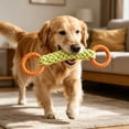 thumbnail image 4 of AuroraX Dog Rope Toy for Large Dogs Chew Proof Dog Rope Toy Natural Cotton Braided Knotted Interactive Heavy Duty Dog Tug Toy Green, 4 of 6
