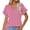 Hot Pink1, variant on fatyb Summer Tops for Women Crewneck Short Sleeve Shirts Casual Loose Blouses Pullover Womens Tunic Tops