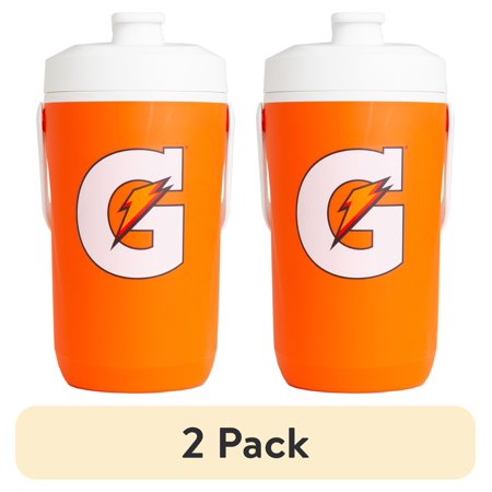 (2 pack) Gatorade Insulated Sport Beverage Cooler, Half Gallon, Foam Insulation, 0.5 Gallon