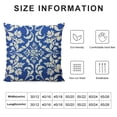 thumbnail image 5 of RUIYC Tile Pillow Cover Traditional Floral Blue and White Decorative Throw Pillow Cases Indoor Square Cushion Covers for Home Sofa Couch, 5 of 5