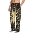 thumbnail image 2 of Daiia Gold Spider On The Web Men's Sleep Pant with Pockets and Drawstring,Pajama Pants-XX-Large, 2 of 9